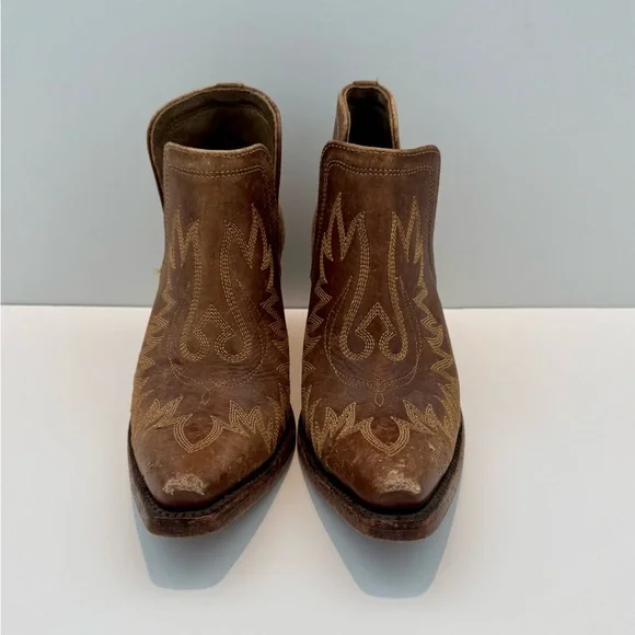 Women’s Ariat Western Booties Brown Sz 7B - Picture 2 of 5